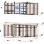 Кухонный гарнитур Интерлиния Берес 2.1А