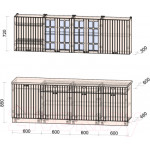 Кухонный гарнитур Интерлиния Берес 2.4А