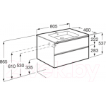 Тумба под умывальник Roca The Gap 80 / A857399806