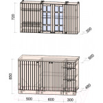 Кухонный гарнитур Интерлиния Берес 1.4А