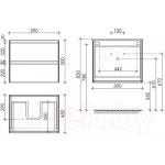 Тумба под умывальник Sancos Cento / CN60W