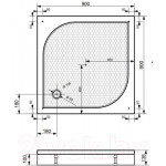 Душевой поддон Эстет Гамма 90x90 / ФР-00000758