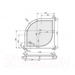 Душевой поддон Эстет Омега 100x100 / ФР-00000763