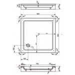 Душевой поддон Эстет Гамма М 90x90 / ФР-00000755