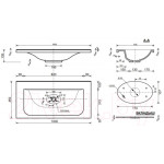 Умывальник Эстет Бали 100x45 / ФР-00001663