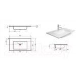 Умывальник Эстет Каре 90x50 / ФР-00000782