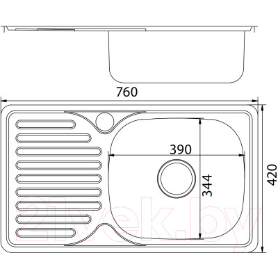 Мойка кухонная Mixline L 535614