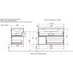 Тумба с умывальником Эстет Monaco Wood / ФР-00010677