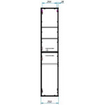 Шкаф-пенал для ванной Эстет Vegas R 35x32x174.7 / ФР-00003496