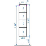 Шкаф-пенал для ванной Эстет Monaco R 40x34x157 / ФР-00002156