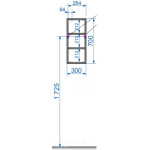 Шкаф-полупенал для ванной Эстет Dallas Luxe L 30x13x70 / ФР-00001951