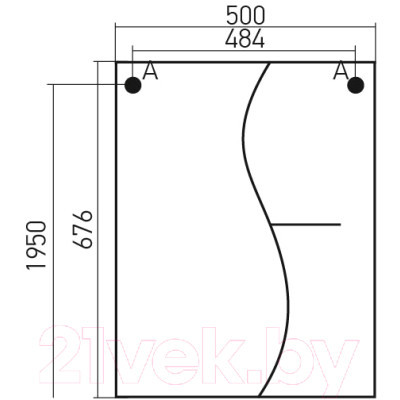 Шкаф с зеркалом для ванной Mixline Классик 50 R 525510