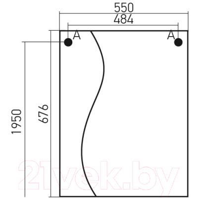 Шкаф с зеркалом для ванной Mixline Классик 55 R 525511