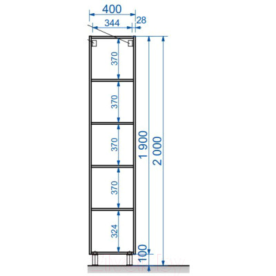 Шкаф-пенал для ванной Эстет Dallas Luxe R 40x34x200 / ФР-00001950