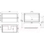 Тумба под умывальник Sancos Cento / CN90W