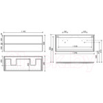 Тумба под умывальник Sancos Cento / CN120-2W