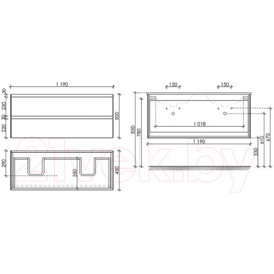 Тумба под умывальник Sancos Cento / CN120-2W