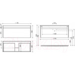 Тумба под умывальник Sancos Smart / SM120-1W