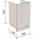 Шкаф под мойку Артём-Мебель 500мм СН-114.20