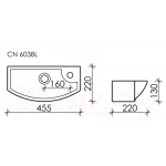 Умывальник Ceramica Nova Element CN6038L