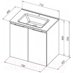 Тумба под умывальник Aquanet Алвита 70 / 303906