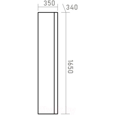 Шкаф-пенал для ванной Brevita Dallas 35 / DAL-05035-31