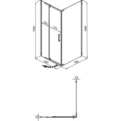 Душевой уголок Triton Терра 90x90