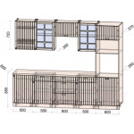 Кухонный гарнитур Интерлиния Берес 2.7В