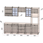 Кухонный гарнитур Интерлиния Берес 2.8В