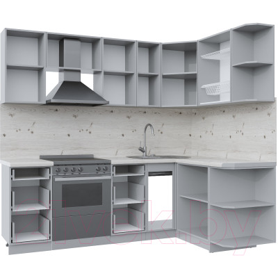 Кухонный гарнитур Интерлиния Берес 1.5x2.3 правая