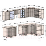 Кухонный гарнитур Интерлиния Берес 1.5x3.1 правая