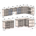 Кухонный гарнитур Интерлиния Берес 1.5x3.3 правая