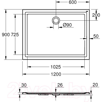 Душевой поддон GROHE 39308000