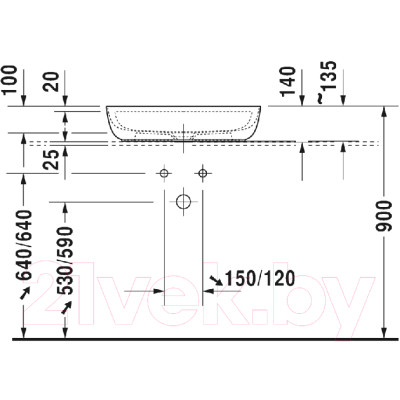 Умывальник Duravit Luv