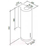 Вытяжка коробчатая Falmec Polar White Parete Wall 35 Cono Bianco / CPWN90.E0P2/ZZZB491F