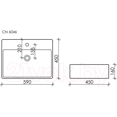 Умывальник Ceramica Nova Element CN6046