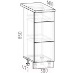 Шкаф-стол кухонный Интермебель Микс Топ ШСР 850-23-300