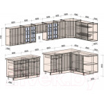 Кухонный гарнитур Интерлиния Берес 1.7x3.6 правая
