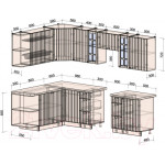 Кухонный гарнитур Интерлиния Берес 1.5x2.7 левая