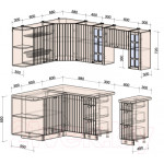 Кухонный гарнитур Интерлиния Берес 1.5x2.2 левая