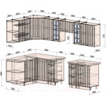 Кухонный гарнитур Интерлиния Берес 1.5x2.8 левая