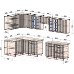 Кухонный гарнитур Интерлиния Берес 1.5x3.3 левая
