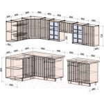 Кухонный гарнитур Интерлиния Берес 1.5x3.1 левая