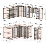 Кухонный гарнитур Интерлиния Берес 1.7x2.1 левая