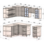 Кухонный гарнитур Интерлиния Берес 1.7x2.3 левая