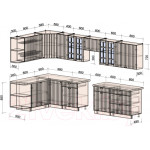 Кухонный гарнитур Интерлиния Берес 1.7x3.6 левая