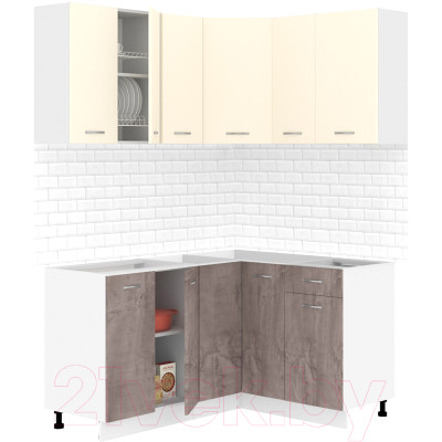 Кухонный гарнитур Кортекс-мебель Корнелия Лира 1.5x1.3 без столешницы