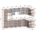 Кухонный гарнитур Интерлиния Берес 1.88x3.2 правая