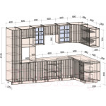 Кухонный гарнитур Интерлиния Берес 1.68x3.2 ВТ правая