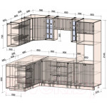 Кухонный гарнитур Интерлиния Берес 1.88x2.4 ВТ левая